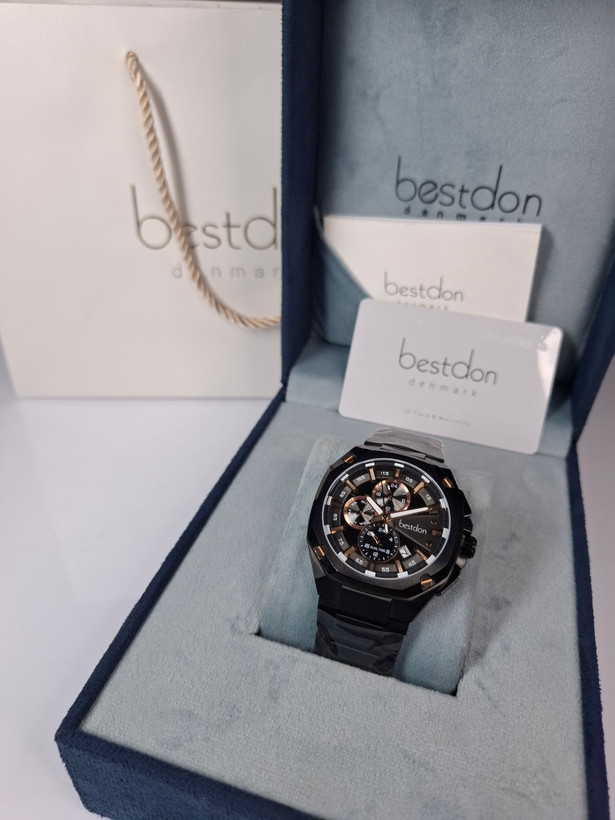 ساعت مردانه برند بستدان با جعبه و پاکت دفترچه بستدان