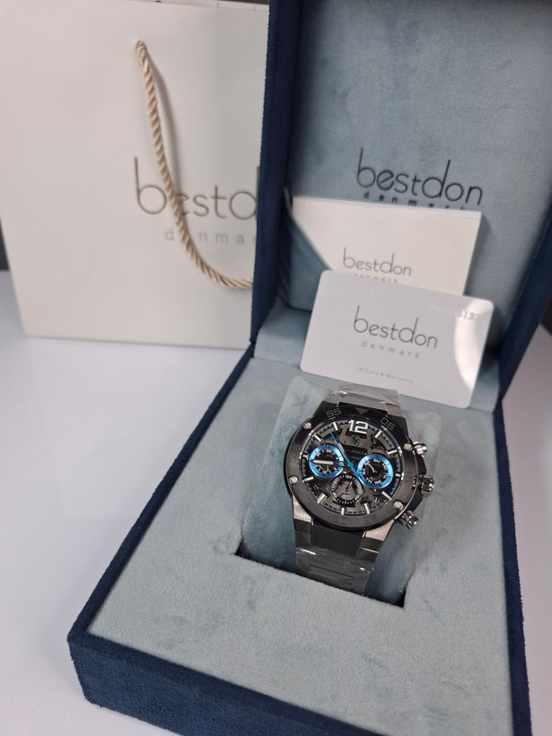 ساعت مردانه برند بستدان با جعبه و پاکت دفترچه بستدان