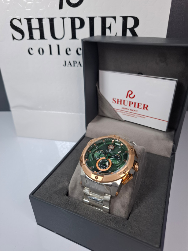 ساعت مردانه برند شوپیر با جعبه و پاکت دفترچه شوپیر