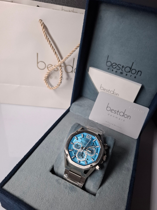 ساعت مردانه برند بستدان با جعبه و پاکت دفترچه بستدان
