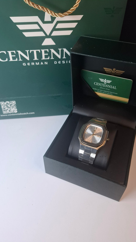 ساعت مردانه برند سنتینیال با جعبه و پاکت دفترچه سنتینیال