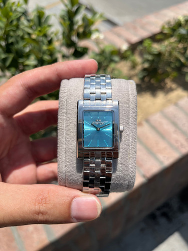 اسلازنجر زنانه صفحه آبی مستطیلی slazenger sl.9.2505.3.03