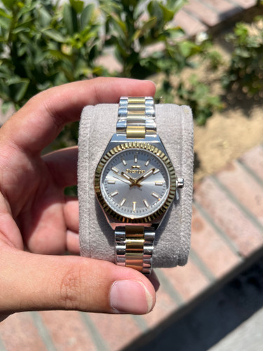 ساعت زنانه اسلازنجر دو رنگ استیل طلایی