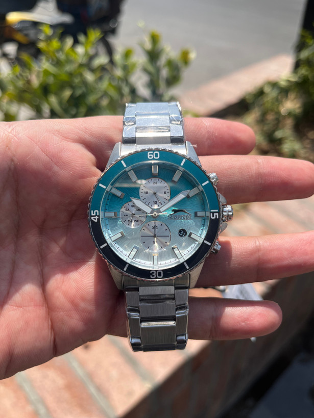 ساعت مردانه اسلازنجر صفحه آبی