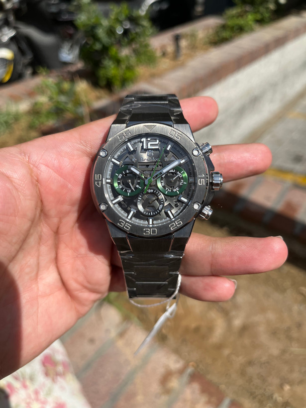 ساعت مردانه بستدون سه موتوره صفحه سبز