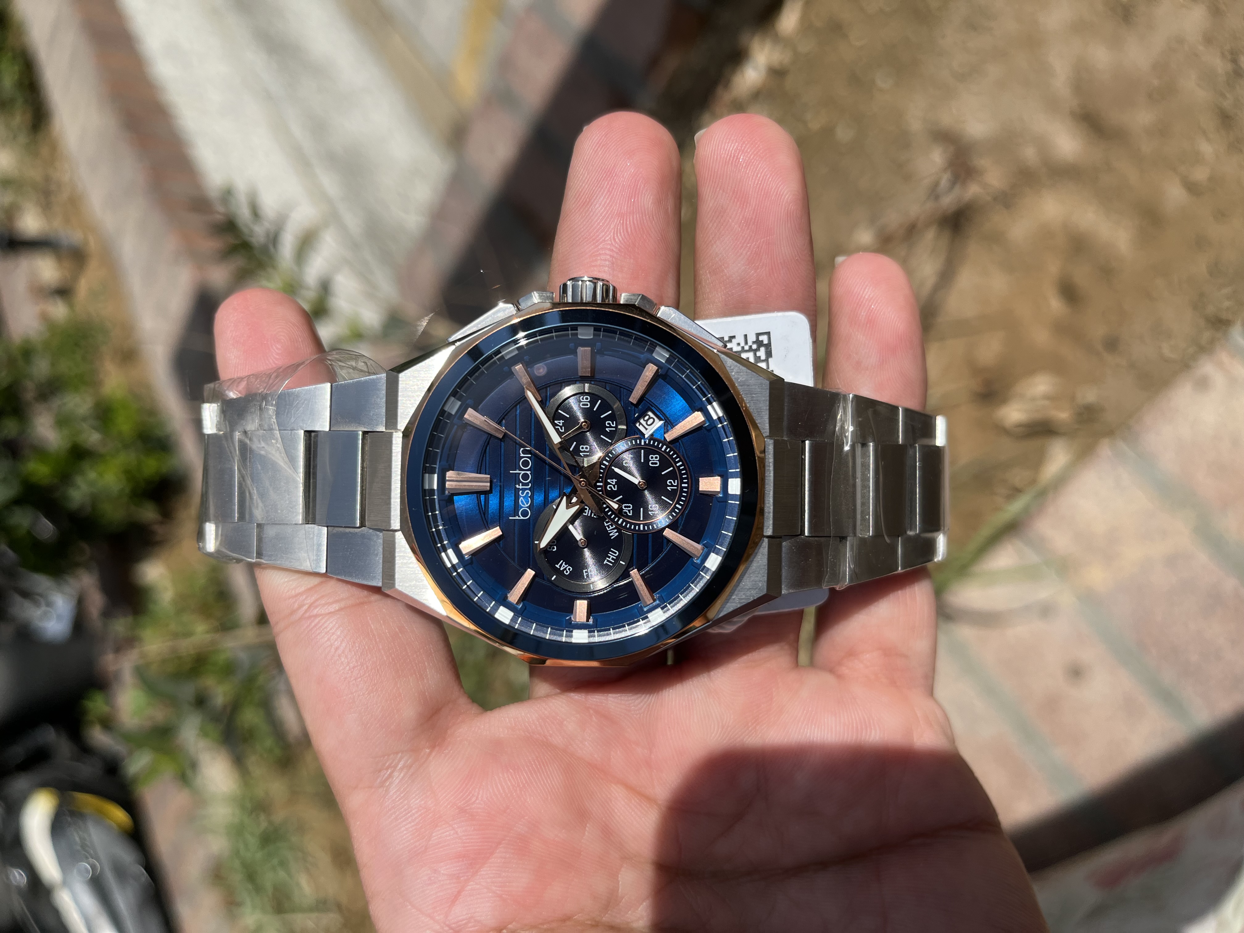 ساعت مردانه بستدون سه موتوره صفحه سرمه ای